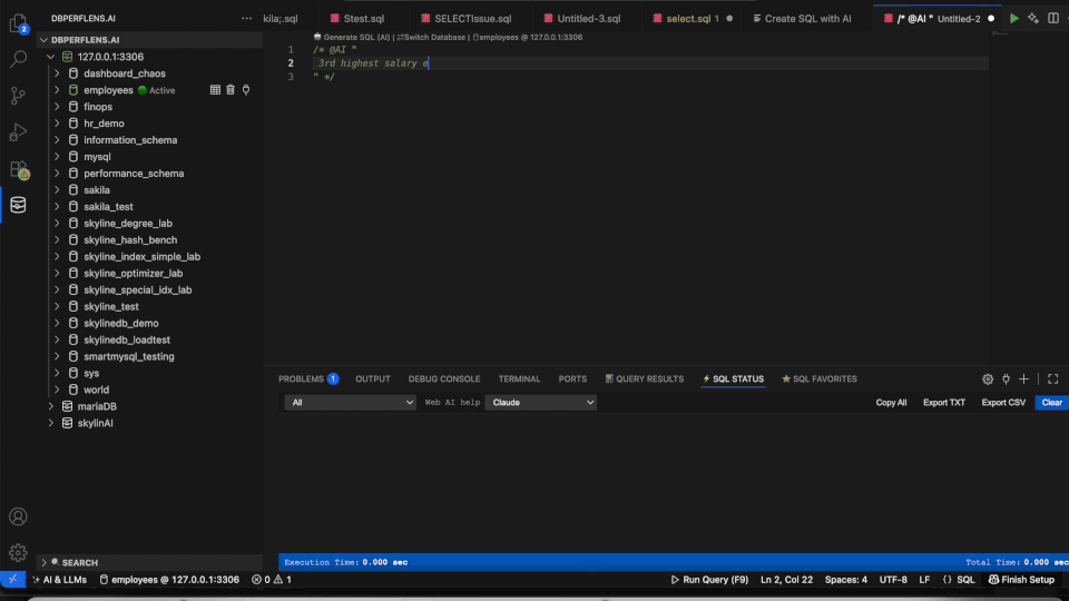 AI SQL Copilot demo